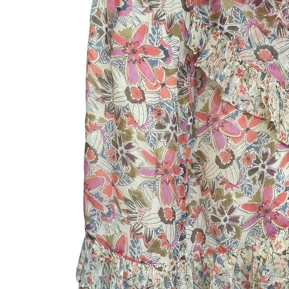 Free People Tan Around The World Ivory Skirt I Size: 4 - Picture 9 of 14